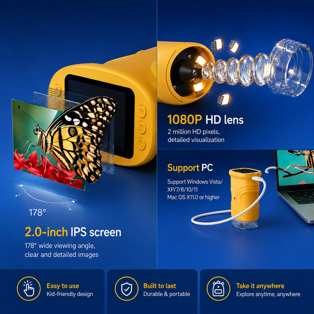 Norvessa Explorer™ - 1000x Digital Microscope