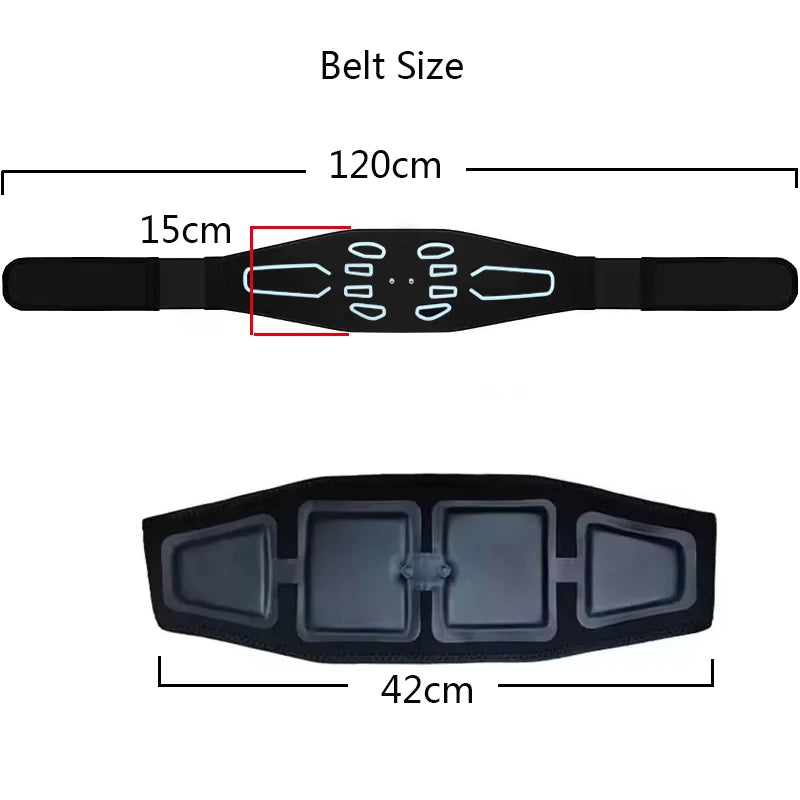 Smart Muscle Toner Abdominal Toning Belt Abs Trainer Body Belly Waist Massager  Home Gym Training Fitness Equipment