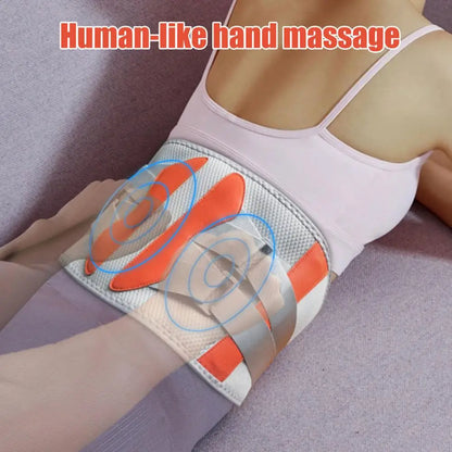 Heat Therapy Massage Belt Wrap  Heated Waist Brace Back Pain Relief Cordless Heating Pad with Massager Back Pain Relief Belt
