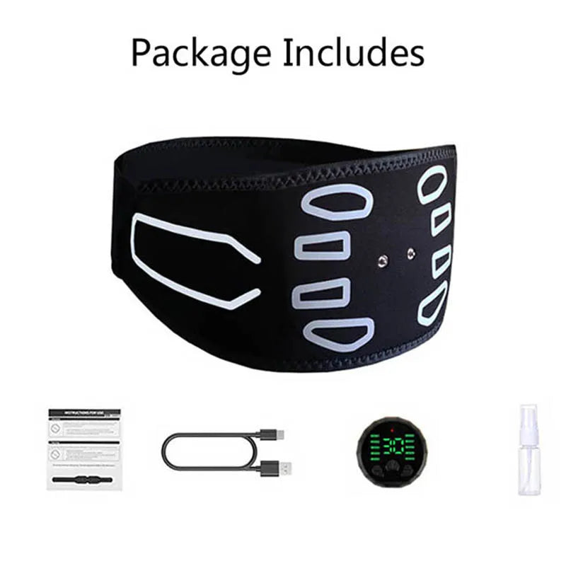 Smart Muscle Toner Abdominal Toning Belt Abs Trainer Body Belly Waist Massager  Home Gym Training Fitness Equipment