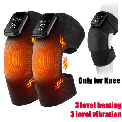Eletric Heating Knee Massage Device Vibration Knee Pads for Shoulder Elbow Joint Warm Massage Thermal Knee Pad Blood Circulation